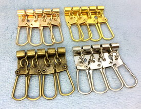 「キA4」5個入／卸 50個入　キーケース 金具　4連　幅34mm　四連　幅34mm　厚タイプ　レザークラフト金具　4連　キーホルダー金具　キーケース 金具　レザーフック金具　キーケース 革小物作りに