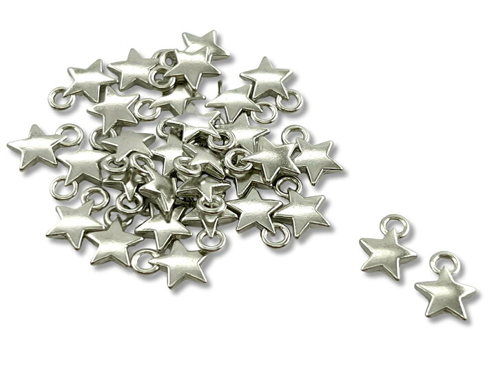 楽天市場】金属チャーム 小 星 A 30個入 12*9mm 厚2.3mm コ星 ホシ 枠 