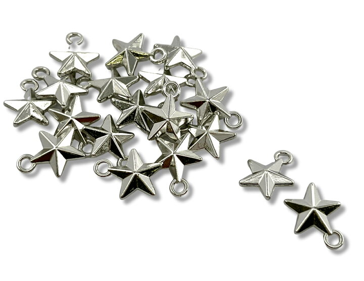 楽天市場】金属チャーム 立体 小 星 N 20個入 14＊11mm 厚5mm 立体 