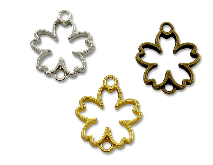 楽天市場】金属チャーム 枠形 桜 10個入り 29*24mm 厚3.5mm サクラ 