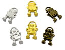 金属チャーム　ロボット　B　立体　10個入り　17*10mm　厚3.5mm　(1661)