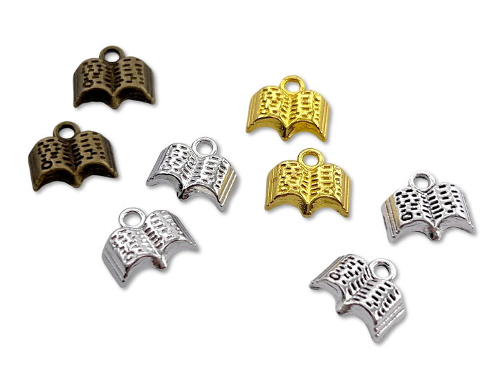 楽天市場】金属チャーム 辞書 本 20個入り 12*11mm 厚3.6mm BOOK 