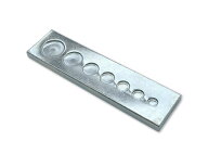 打ち台　径6,7,8,9,10,12,15mm　7サイズIN1（95＊25mm　厚6mm)　1個　鉄製（メッキあり） 打台　1384番　…