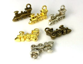 金属チャーム　機関車 A　10個入り　立体 サイズ17*11*5.3mm　（23576）