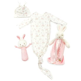 バニーズバイザベイ bunniesbythebay 【即出荷】【ベビーギフトセット】【4点】【ラッピング代込み】長袖バンドラーの4点高級ギフトセット☆ノベルティ付き（ 出産祝い 新生児 ラトル ガラガラ スタイ よだれかけ ベビーギフト 赤ちゃん ギフト プレゼント ）