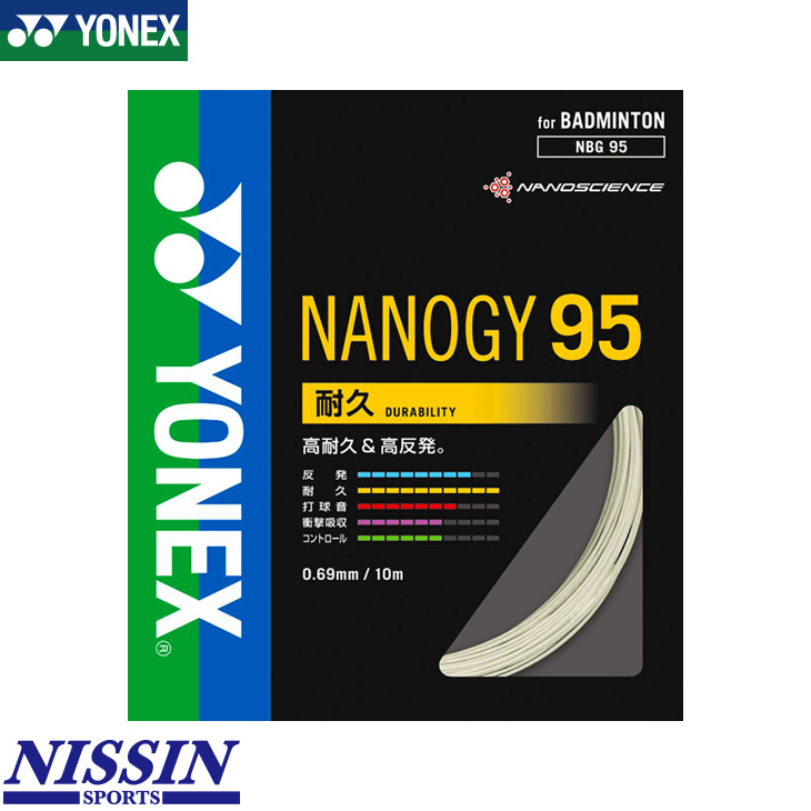ヨネックス バドミントン <br>ナノジー95 <br>NANOGY 95 <br>NBG95 <br