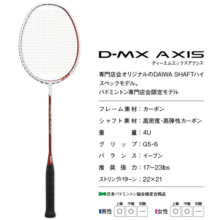 楽天市場】プリンス バドミントンラケット D-MX アクシス(フレームのみ 