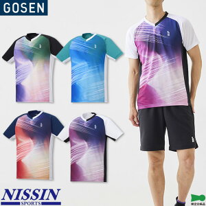 ゴーセン バドミントン ゲームシャツ T2346 ユニ 男女兼用 ゲームウェア ユニフォーム テニス ソフトテニス 日本バドミントン協会検定合格品