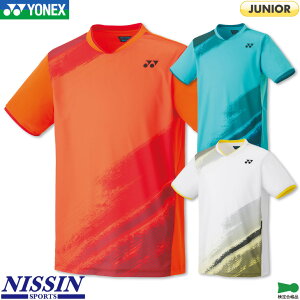 ヨネックス バドミントン ジュニア ゲームシャツ 10541J ジュニア 少年 少女 ゲームウェア ユニフォーム テニス ソフトテニス 日本バドミントン協会検定合格品