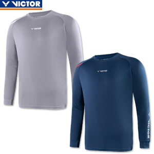 ビクター バドミントン ロングTシャツ T-25101 ユニ 男女兼用 Tシャツ バドミントンTシャツ 長袖Tシャツ ロングスリーブ
