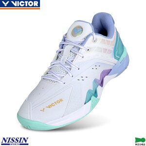 ビクター バドミントンシューズ P8500NLite P8500NL ホワイト/ブルーバイオレット(AT) ユニ 男女兼用 バミントン 日本バドミントン協会検定合格品