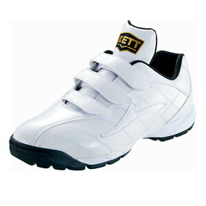 ゼット トレーニングシューズ ラフィエット ZETT 【野球・ソフト】 シューズ トレシュー マジックテープ 3本ベルト ホワイト×ホワイト (BSR8017G-1111)