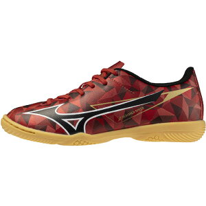 ミズノ アルファ2 SELECT Jr IN mizuno インドア 体育館 室内 フットサル ルビーレッド×ブラック (P1GG256560)