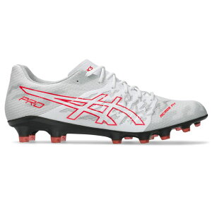 アシックス DS LIGHT ACROS PRO 3 asics サッカースパイク シューズ 天然芝 人工芝 土 大人 メンズ レディース White/Flash Red (1101A071-104)