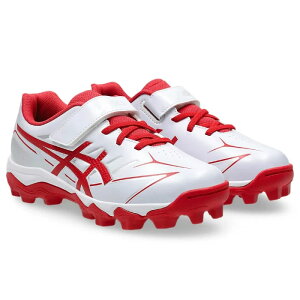 �싅 �A�V�b�N�X �W���j�A�|�C���g�X�p�C�N STAR SHINE S 3 asics �싅�V���[�Y �싅�X�p�C�N �x���g�^�C�v �R�^�C�v ���ǂ� ���N�싅 �W���j�A�싅 ���w�� White/Red (1124A011-101)