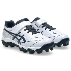 �싅 �A�V�b�N�X �W���j�A�|�C���g�X�p�C�N STAR SHINE S 3 asics �싅�V���[�Y �싅�X�p�C�N �x���g�^�C�v �R�^�C�v ���ǂ� ���N�싅 �W���j�A�싅 ���w�� White/Navy (1124A011-103)