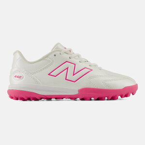 �j���[�o�����X 442 Team Jnr TF V3 NewBalance �T�b�J�[ �t�b�g�T�� �g���[�j���O�V���[�Y �g���V���[ �l�H�� �^�[�t �W���j�A Jr �L�b�Y �q�� WHITE/PINK (Y43T58XW)