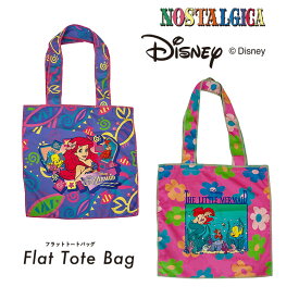 【ポイント10倍★10/4-10/9お買い物マラソン】[公式] Disney ディズニー NOSTALGICA パープル フィッシュ ピンク フラワー DS5839N_DS5854N ノスタルジカ フラットトートバッグ 肩掛け