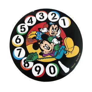 [公式] Disney ディズニー NOSTALGICA ノスタルジカ 缶バッジ ミッキーミニー電話 APDS3885N スモール・プラネット