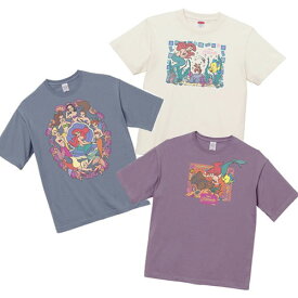 [公式] Disney ディズニー NOSTALGICA ノスタルジカ アリエル リトル・マーメイド Tシャツ Lサイズ ホワイト ブルー パープル DS4521N_DS4523N スモール・プラネット