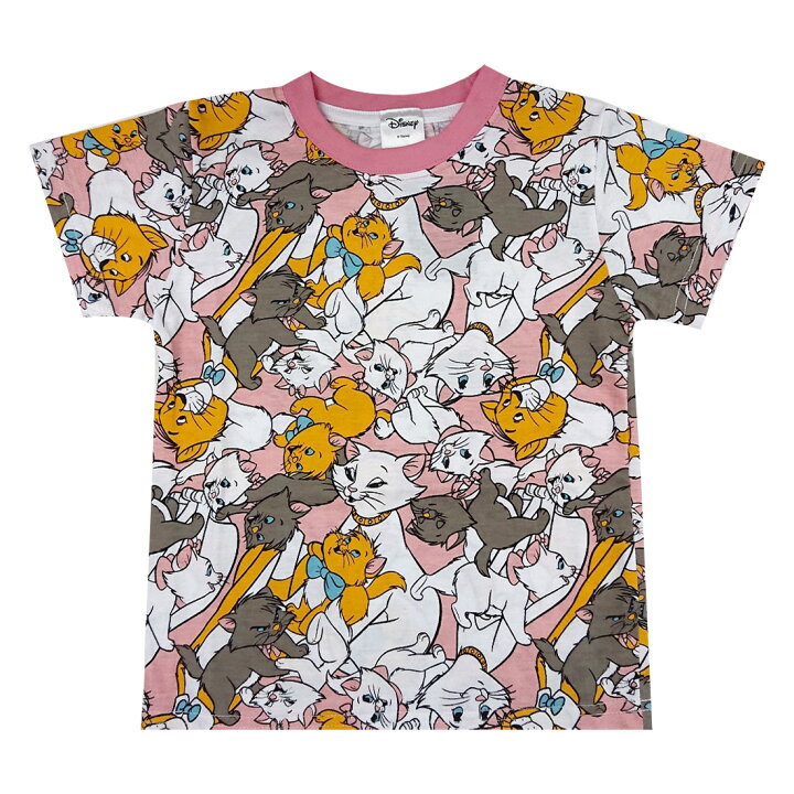 楽天市場 Disney ディズニー おしゃれキャット ぎっしり 総柄 Tシャツ キッズ スモール プラネット Kiitos 楽天市場店