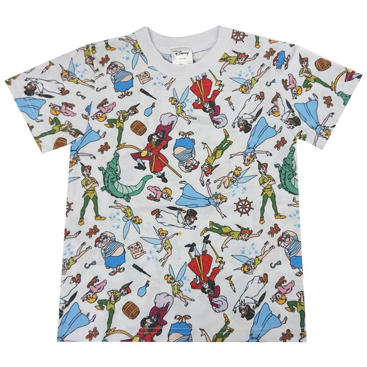 楽天市場 Disney ディズニー ピーター パン オールスター 総柄 Tシャツ キッズ Kiitos 楽天市場店