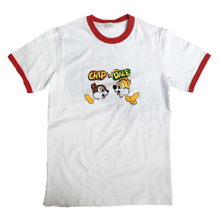 楽天市場 Disney ディズニー リンガーネックtシャツ チップ デール スモール プラネット Kiitos 楽天市場店
