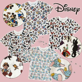 [公式] Disney ディズニー ミッキーマウス＆フレンズ ピノキオ ダンボ ヴィランズ パターン Tシャツ AWDS7156_AWDS7172 スモール・プラネット