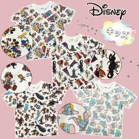 [公式] Disney ディズニー ミッキーマウス＆フレンズ ピノキオ ダンボ ヴィランズ パターン Tシャツ キッズ AWDS7158_AWDS7174 スモール・プラネット