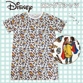 [公式] Disney ディズニー 白雪姫 パターン Tシャツ ロング AWDS7198 スモール・プラネット