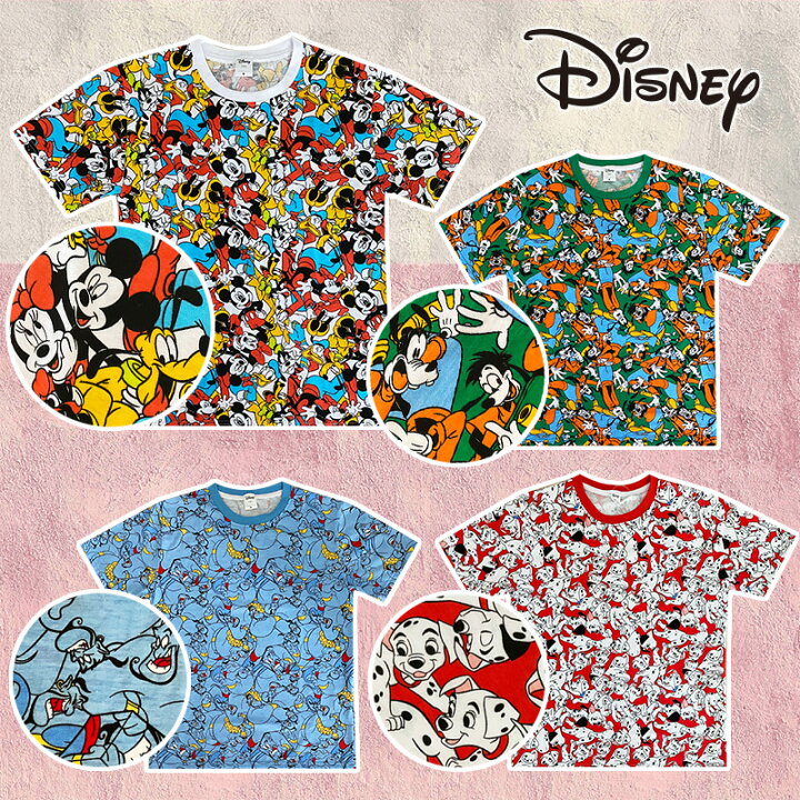 楽天市場 Disney ディズニー ミッキーマウス フレンズ グーフィー マックス ジーニー 101匹わんちゃん ぎっしり Tシャツ Awds7249 Awds7265 スモール プラネット Kiitos 楽天市場店