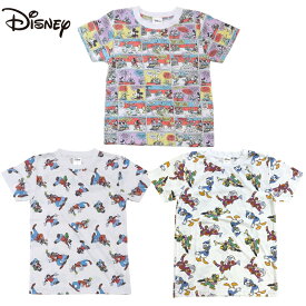 [公式] Disney ディズニー ミッキーマウス＆フレンズ グーフィー＆マックス 三人の騎士 パターン 総柄 クールTシャツ トップス キッズサイズ DS2280_DS2295 スモール・プラネット