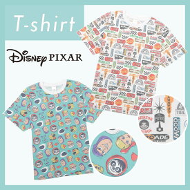 [公式] Disney ディズニー PIXAR ピクサー フェイス/ロゴ/パターン Tシャツ トップス L.XLサイズ DS3749_DS3754 スモール・プラネット