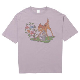 [公式] Disney ディズニー NOSTALGICA 100シリーズ バンビ パープル Tシャツ Lサイズ DS4076N スモール・プラネット