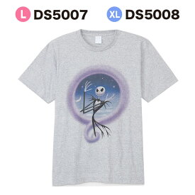 [公式] Disney ディズニーナイトメアー・ビフォア・クリスマス ムーン Tシャツ Lサイズ XLサイズ DS5007_DS5008 スモール・プラネット おしゃれ 可愛い グレー