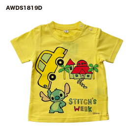 12/13〜15★超ポイントバック祭 [公式] Disney Pixer ディズニー リロ・アンド・スティッチ パターン Tシャツ キッズ 120サイズ 120cm 総柄 ブルー 青 AWDS1819D スモール・プラネット