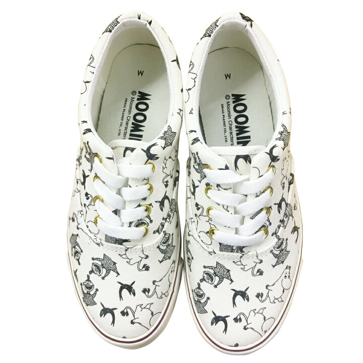 楽天市場 Moomin ムーミン リトルミイ パターン ホワイト ローカットスニーカー Ml スモール プラネット Kiitos 楽天市場店