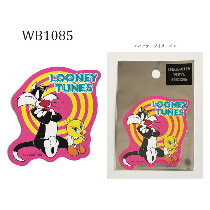 楽天市場 Looney Tunes ルーニー テューンズ トゥイーティー フェイス シルベスター サークル キャラクターステッカー Wb10 Wb1085 Kiitos 楽天市場店
