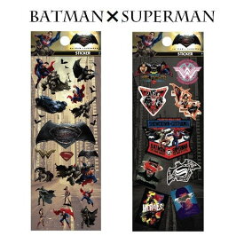 [公式] DCコミックス バットマンVSスーパ−マン クリアステッカー シール WBBTSP419_WBBTSP420 スモール・プラネット