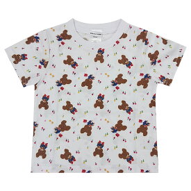 12/13〜15★超ポイントバック祭 [公式] くまのがっこう 総柄 Tシャツ トップス キッズ スモール・プラネット
