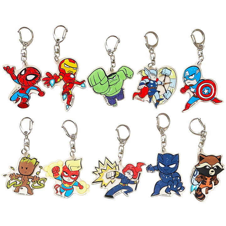 楽天市場】[公式] MARVEL マーベル BusySaving アクリルキーチェーン 