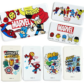 [公式] MARVEL マーベル モバイルバッテリー SPPC4328EM_SPPC4333EM ポップ イラスト スパイダーマン キャプテンアメリカ アイアンマン スモール・プラネット