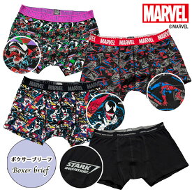 12/13〜15★超ポイントバック祭 [公式] MARVEL マーベル ヴェノム スパイディ コミック トニー・スターク ブラック ボクサー パンツ 総柄 BLACK SP2656_SP2671 スモール・プラネット 下着 パンツ プチギフト おしゃれ