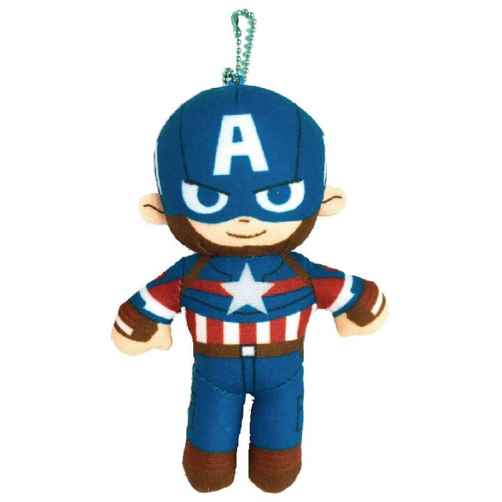 楽天市場 Marvel マーベル ぬいぐるみキーホルダー キャプテン アメリカ Spkc31 スモール プラネット Kiitos 楽天市場店