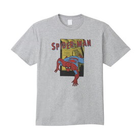 [公式] MARVEL スパイダーマン 窓 Tシャツ Lサイズ SP3268 スモール・プラネット カッコイイ おしゃれ SPIDERMAN ピーター・ベンジャミン・パーカー スパイダーマンの日