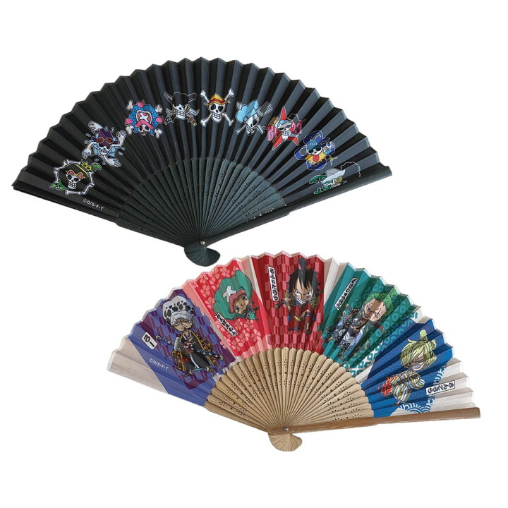 ワンピース キャラ 夏雑貨 Piece 海賊旗 プレゼント キャラクター スモールプラネット One 扇子
