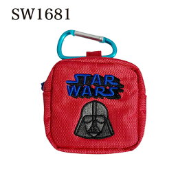 【お買い物マラソン開催中】[公式] STAR WARS スター・ウォーズ スターウォーズ カラビナ付きミニ刺繍ポーチ R2-D2 ダース・ベイダー ストームトルーパー ヨーダ ロゴ SW1680_SW1683 スモール・プラネット サブザック 買い物 通勤 遠足 学校 旅行