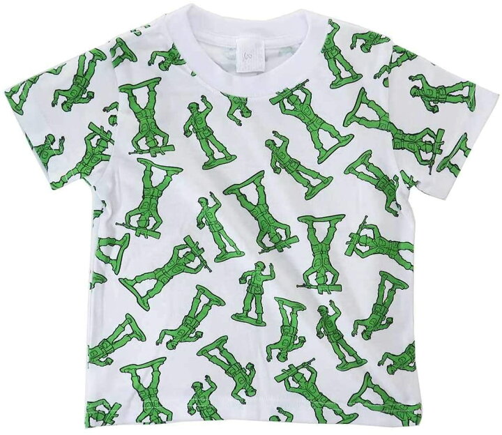 楽天市場 Disney ディズニー グリーンアーミーメン 総柄 Tシャツ キッズ Kiitos 楽天市場店