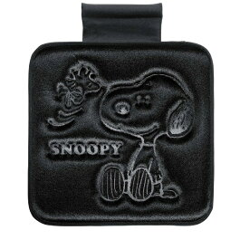 【Snoopy】シングルクッション　『スヌーピープレス』 (約45x45cm) ブラック