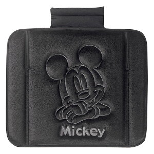 【Mickey Mouse】『ミッキープレス』 軽ベンチシート用ベロアクッション ブラック (約53×45cm)